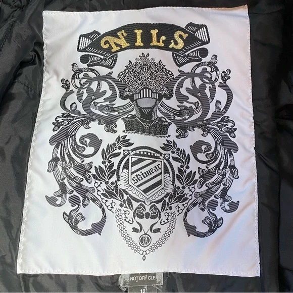 ❌SOLD🏷️Vintage 90s Nils Burgundy Floral Print Ski Jacket - Picture 13 of 15